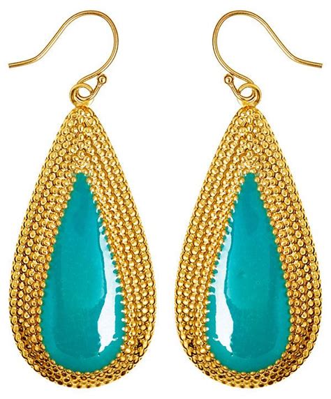 Long Teardrop Turquoise Earrings Earrings Turquoise Earrings Jewelry