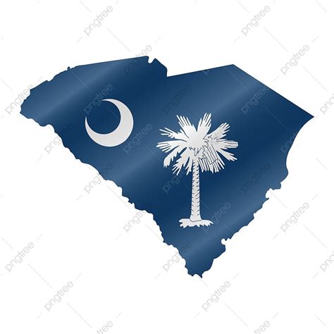 South Carolina Flag Vector Hd Images Detailed Waving Flag Map Of South
