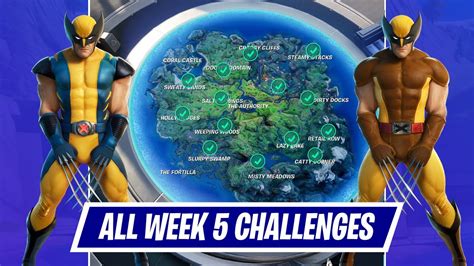 All Week 5 Challenges Guide In Fortnite How To Complete Season 4 Week