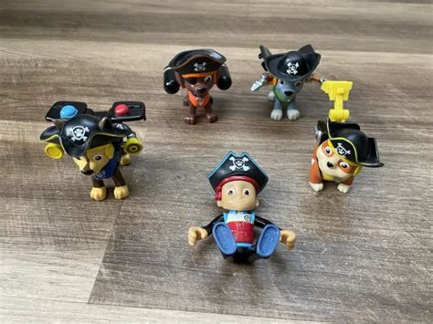 Paw Patrol Pirate Pups Figures Lot Of 5 Chase Rocky Rubble Zuma Ryder