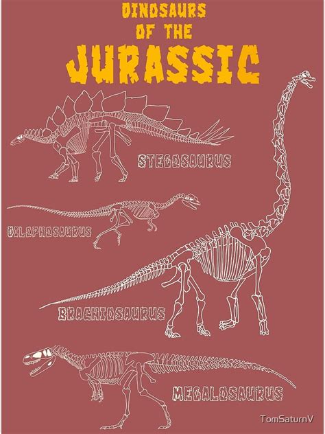 Dinosaurs Of The Jurassic Period Poster For Sale By Tomsaturnv