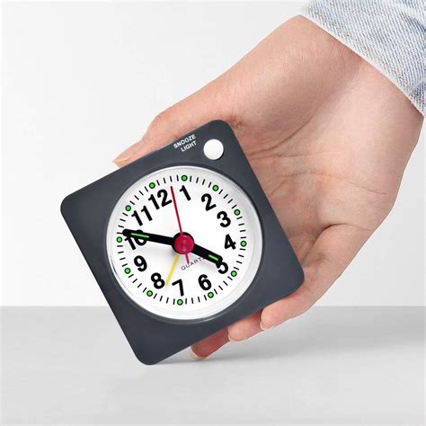 Jcobay Small Travel Alarm Clock Alarm Clocks Bedside Non Ticking