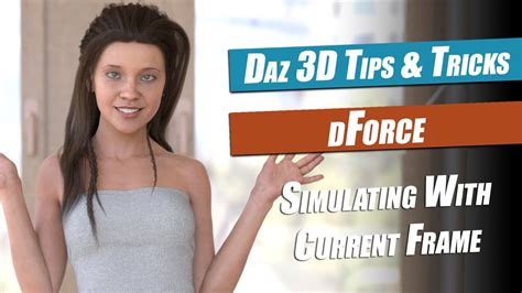 Daz 3d Dforce Tutorial Skirt Simulation On The Current Frame Youtube