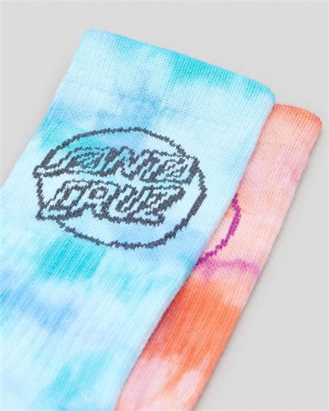 Santa Cruz Dye Dot Sock 2 Pairs In Assorted Fast Shipping And Easy
