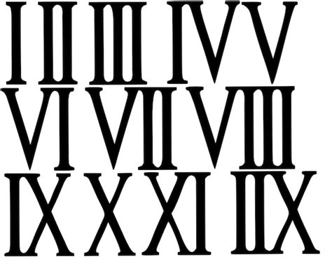 Roman Numerals Svg Digital File For Clocks Crafts Signs Etsy
