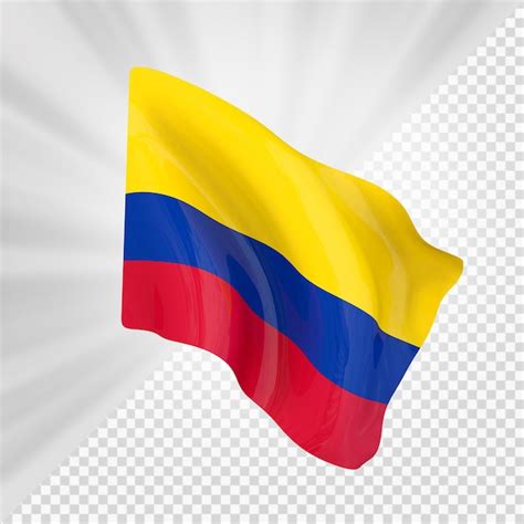 Premium Psd Colombia Flag 3d Render