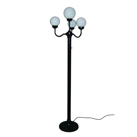 Polymer Products 76 In Outdoor Black Luminaire Floor Lamp With Stand