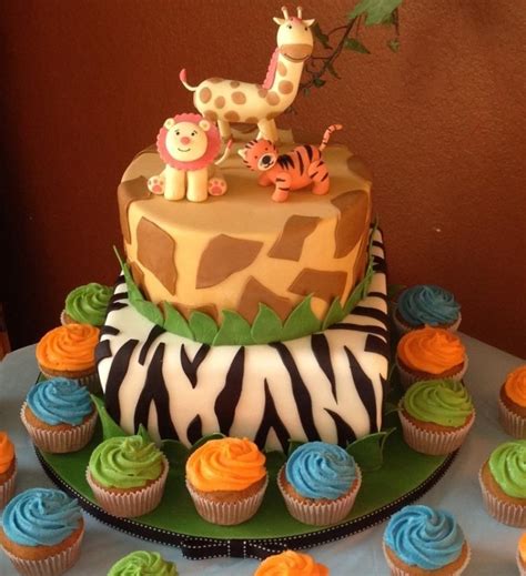 But did you check ebay? Safari Themed Baby Shower Cake Animal Figurines Are Made ...