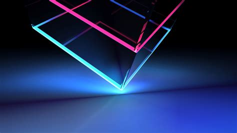 1920x1080 Neon Cube Abstract Shapes 4k Laptop Full Hd 1080p Hd 4k