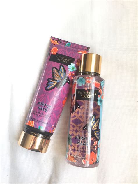 Victorias Secret Purple Haze Body Mist Body Lotion Set Beauty Personal Care Fragrance