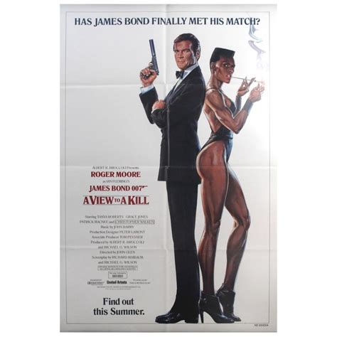Original Vintage 007 James Bond Movie Poster A View To A Kill Roger