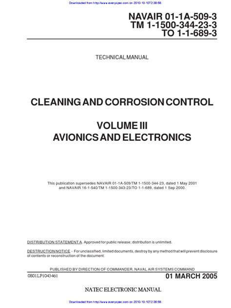 Navair 01 1a 509 1 - NAVAIR_01-1A-509-3 | Electrostatic Discharge | Corrosion