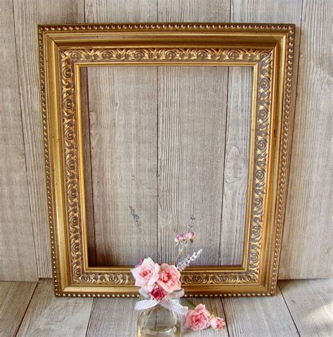 Ornate 8 X 10 Gold Picture Frame Etsy Gold Picture Frames Picture