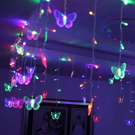 They can be installed around the headboard to create a princess style paradise or hanged along the drapes to deliver an exotic allure of priceless class. #bedroom #roominspo #inspo #butterflies #light #lights # ...