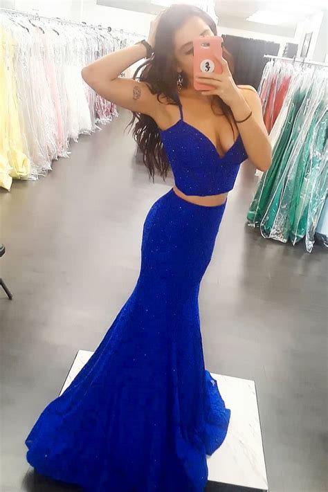 Sexy Two Piece Mermaid Prom Dresses With Lace · Dressydances · Online