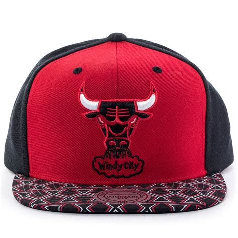 Mitchell And Ness Snapback Team Sublimated Chicago Bulls Black Red