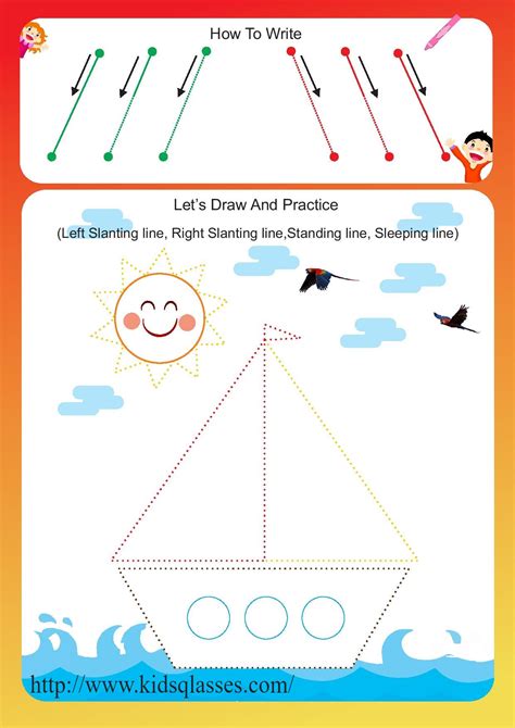 Slanting Lines Practice Sets For Primary Students 14