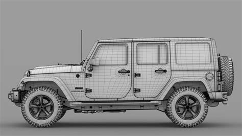 Jeep Wrangler Unlimited Rubicon Recon Jk D Model Cgtrader
