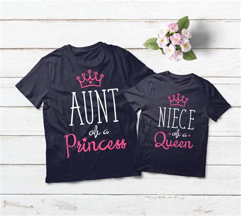aunt niece matching shirts auntie queen and princess t niece shirts aunt niece aunt shirts