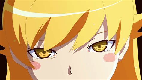 Oshino Shinobu Monogatari Series Anime Anime Girls Long Hair Blonde