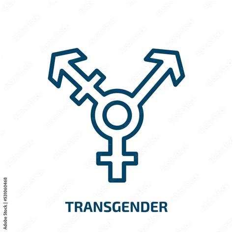 Transgender Symbol Icon From Social Media Marketing Collection Thin Linear Transgender Symbol