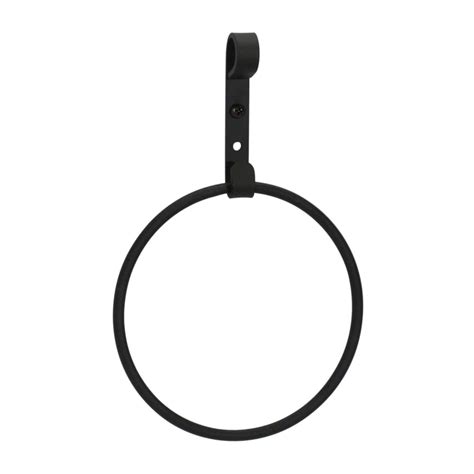 Plain No Silhouette Powder Coated Black Finished Towel Ring Etsy