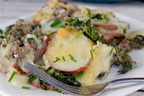 Potato Spinach And Beef Casserole Food Meanderings