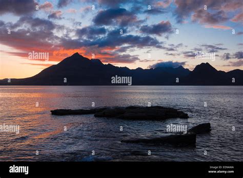 A Stunning Sunset As Seen From Elgol On The Isle Of Skye Scotland