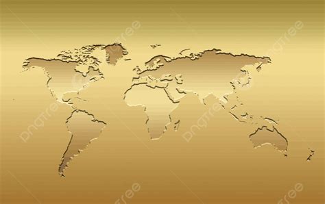 Gold World Map Golden International Abstract Vector Golden