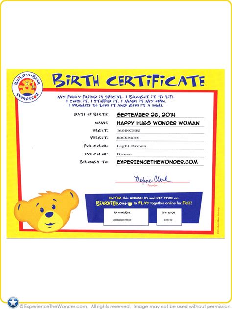 Printable Build A Bear Certificate Printabletemplates