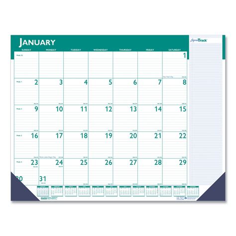Express Track Monthly Desk Pad Calendar 22 X 17 2022 2023 Zerbee