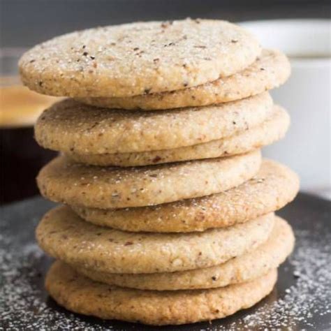 Stack Of Swedish Hazelnut Cardamom Cookies To Highlight The Thinness