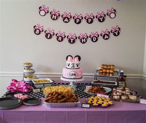 Claires Minnie Mouse Birthday Party Taras Multicultural Table