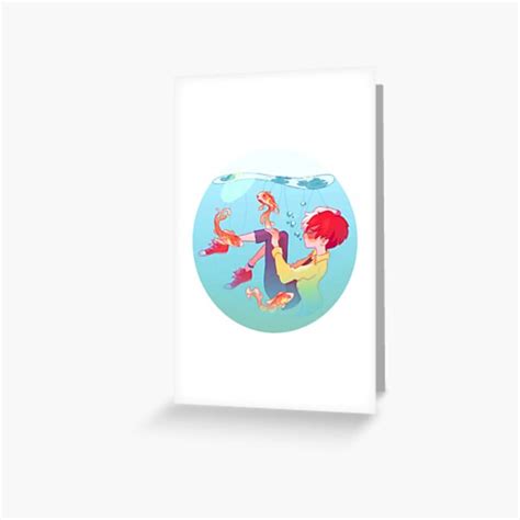 Todoroki Fish Aesthetic Greeting Card By Sirukki Redbubble