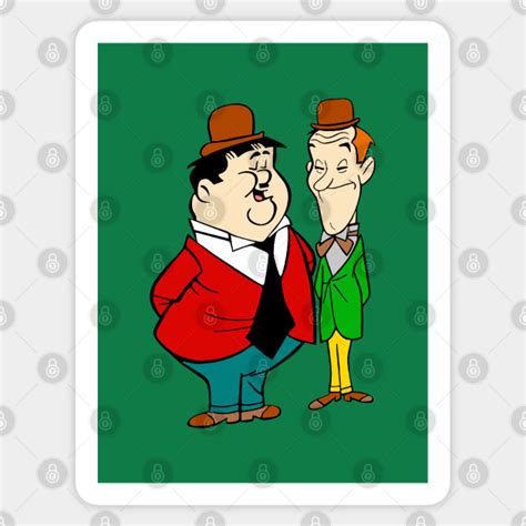 Laurel And Hardy The Cartoon Laurel And Hardy Sticker Teepublic Uk