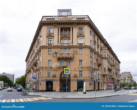 Stalinist Architecture In Moscow Residential Building Editorial Photo Image Of Inside