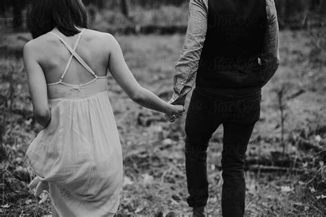 Lovers On Their Elopement In Yosemite Holding Hands And Exploring By Stocksy Contributor Jess