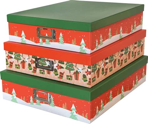 Soul And Lane Christmas Decorative Cardboard Storage Boxes