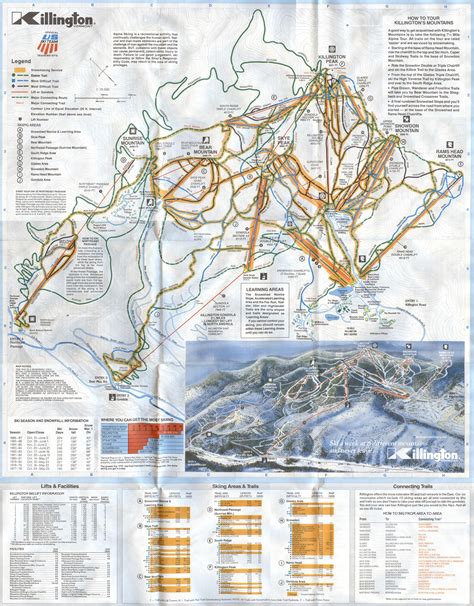 1987 88 Killington Trail Map New England Ski Map Database