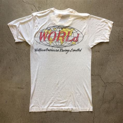 S WORLd Racing T Shirt Size L Measures Inches Pit To Pit And Inches Collar To Hem
