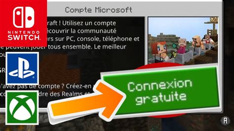 Cr Er Et Ajouter Un Compte Microsoft Sur Minecraft Minecraft Nintendo Switch Youtube