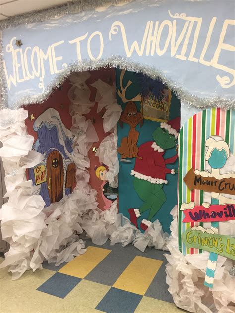 Whoville Grinch Door Decorating Classroom Contest School Christm