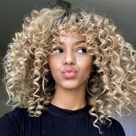 How To Style Curtain Bangs Curly Hair Daxwhite