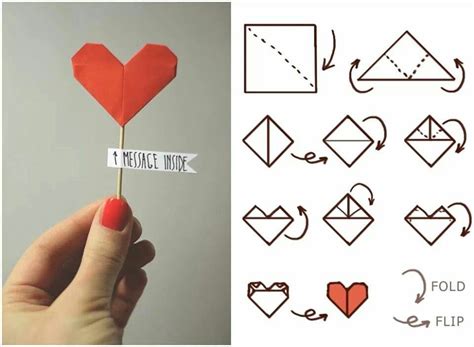 Message In A Heart With Images Paper Hearts Valentines Diy