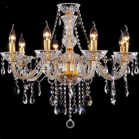 Perfect for over your dining room table or pool table! 8 arms Gold crystal Chandelier lamp light modern classic ...