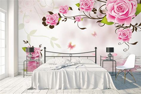 3d Pink Rose 1700 Wall Murals Aj Wallpaper