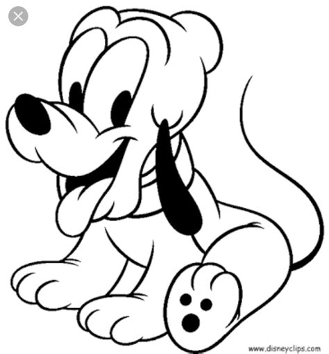 Baby Pluto Disney Coloring Pages Mickey Coloring Pages Cartoon