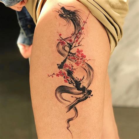 165 Dragon Tattoo Designs For Women 2020 Arms Shoulder Chest