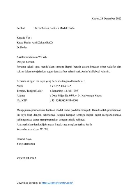 Smartsearchresults.com has been visited by 100k+ users in the past month Contoh Surat Permohonan Bantuan Modal Usaha - Contoh Surat