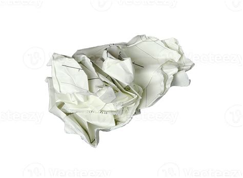 Paper Ball Crumpled Piece Of Recycled Paper On Transparent Background